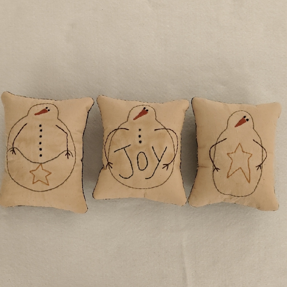 Festive Snowman Throw Pillows - Set of 3